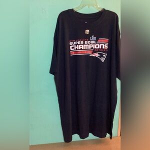 NFL Superbowl LIII New England Patriots Champions Mens Tee Size 4XL NWOT